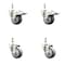 Service Caster 3 Inch 316SS Thermoplastic Rubber 1/2 Inch Threaded Stem Caster Lock Brake, 2PK SS316TSTTL20S314-TPRB-121315-2-S2 - alternate 1